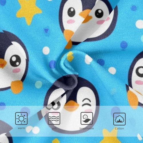 Cute Cartoon Penguins Blue Panties for Girl Girls Underwear Toddlers Cotton Artistic Briefs Underpants 2t3
