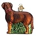 Old World Christmas Standing Chocolate Lab Glass Blown Ornament for Christmas Tree, Handcrafted Holiday Decoration, Dog Collection