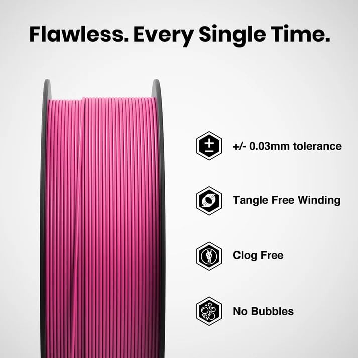 Image of NUMAKERS PLA+ 3D Printer Filament, 1.75mm, Dimensional Accuracy + /- 0.03 mm, 1 kg Spool (2.2 lbs), Compatible with Most FDM Printers (Magenta)