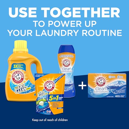 ARM & HAMMER Fabric Softener Dryer Sheets, Purifying Waters, 100 Count - image 6