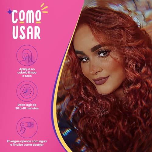 Kamaleão Color – Máscara Pigmentante Semi-Permanente - Cores Vibrantes e Hidratação Intensa – Low Po