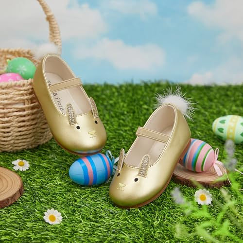 Image of Felix & Flora Toddler Flower Girl Dress Shoes - Girl Ballet Flats Party School Shoes Wedding