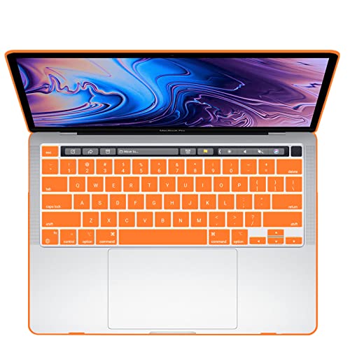 Ibenzer Compatible With 2023 2022 M2 Macbook Pro 13 Inch Case 2021-2016 M1 A2338 A2289 A2251 A2159 A1989 A1706 A1708, Hard Shell Case & Keyboard Cover For Mac Pro 13, Orange, T13Or+1A #TOP6