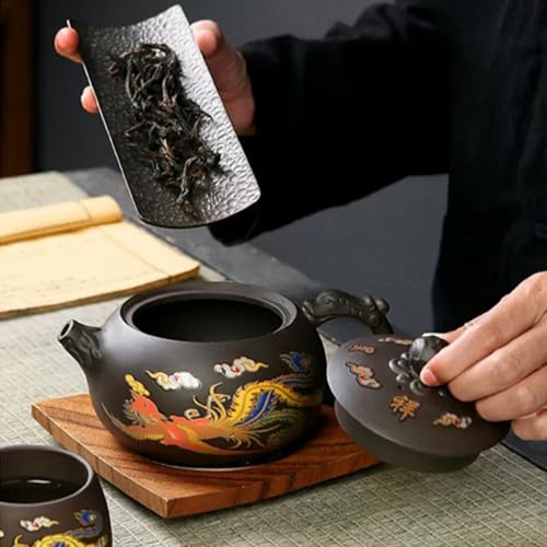 Tetera de arcilla y juego de té chino ideal para regalo tradicional 6