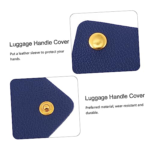 NOLITOY Bag Handle Protector Wrap for Luggage and Handbags Snap Handle Cover for Comfortable Grip Labor Saving Protective Sleeve Blue Strap Accessory3