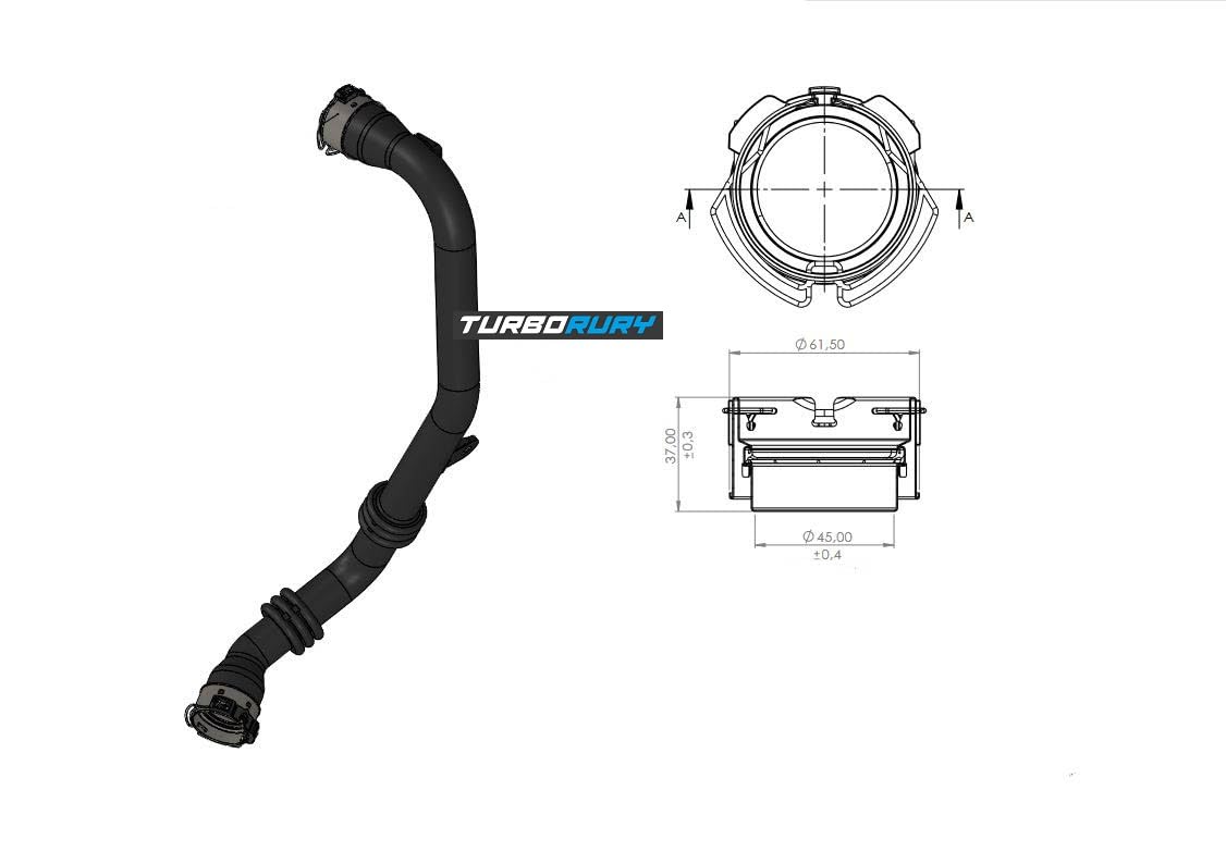 Reemplazo de Manguera Turbo Intercooler - Compatible con NISSAN JUKE y NV200, PULSAR - OE 144601KB2D