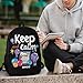 Keep Calm and Play Bingo Classic 17 Inch Backpack Travel Daypack Casual Shoulder Bag with Adjustable Strap for Men and Women