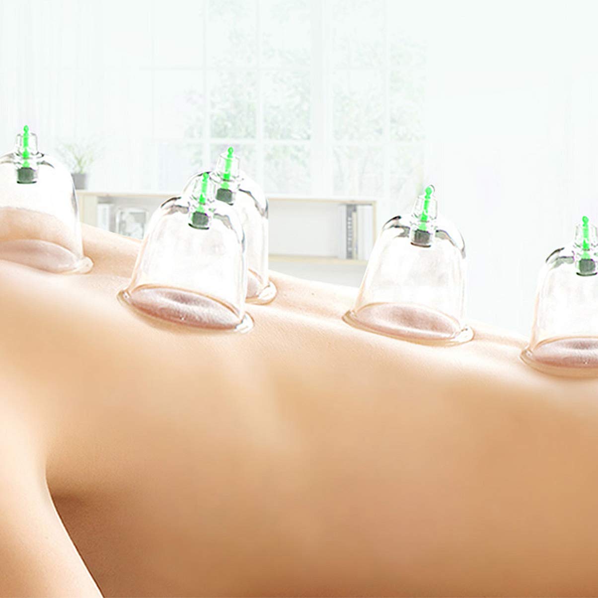 FOOJO Biomagnetyczne chińskie bańki terapeutyczne kubek do ciała bańki medyczne zdrowe ciało ssanie terapia zestaw do masażu 12 szt