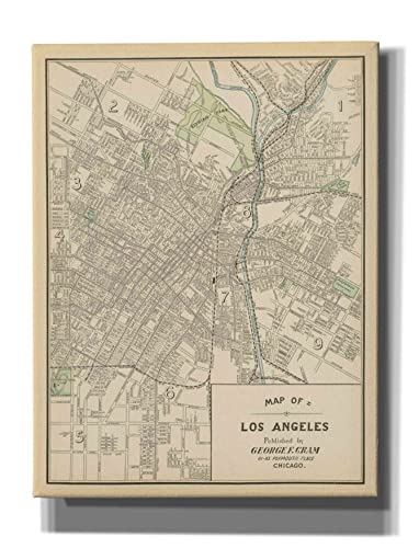 Epic Graffiti 'Map of Los Angeles' by Wild Apple Portfolio, Canvas Wall Art, 26