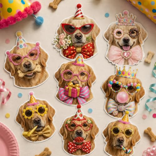 Image of Golden Retriever Birthday Banner, Dog Party Decorations Garland