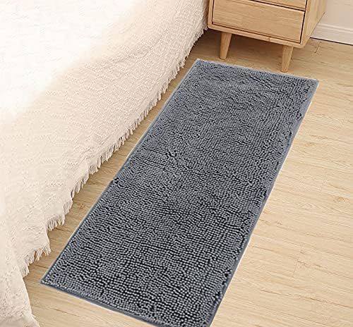 Bathroom Mat, Bathroom Non-slip Mat, Bath Mat Set 3 Pieces Absorbent Non-Slip Bath Mat Toilet Rug Bath Rug for Bathroom, Bedroom, Kitchen, 20x20in 50x50cm/16x24in 40x60cm/20x32in 50x80cm (Grey)