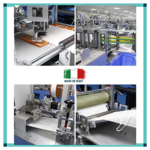 SIBILLA 50 Stück FFP2-Masken Schwarz NR D Made in Italy und CE 0465-zertifiziert von der italienischen Behörde, 5-lagig FFP2 Schwarz in versiegelten Einzelpackungen