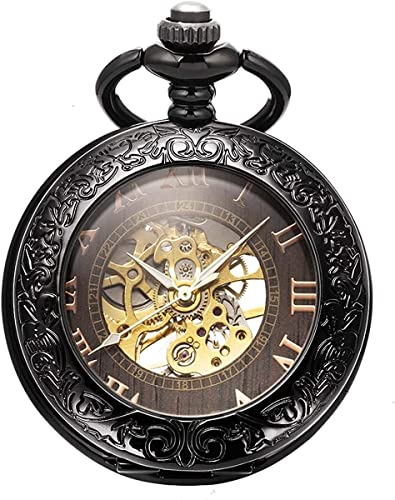 Lmahap Pocket Watches,Steampunk Accessories,Vintage Quartz Mechanical Pocket Watch Pocket Watch With Chain For Men Magnifying Design Retro Mechanical Analog Manual Winding Antique Fob Watch #TOP11