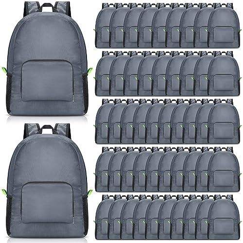Image of Eccliy 50 Pack Backpacks in Bulk 17 Inches Wholesale Back Pack Basic Backpack for adult Lightweight Outdoor Travel Bookbags(Gray)