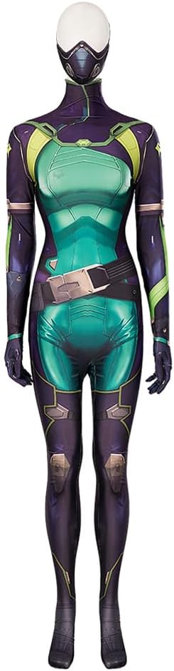 Viper Cosplay Costume Women Jumpsuit Green Combat Bodysuit for Halloween Party