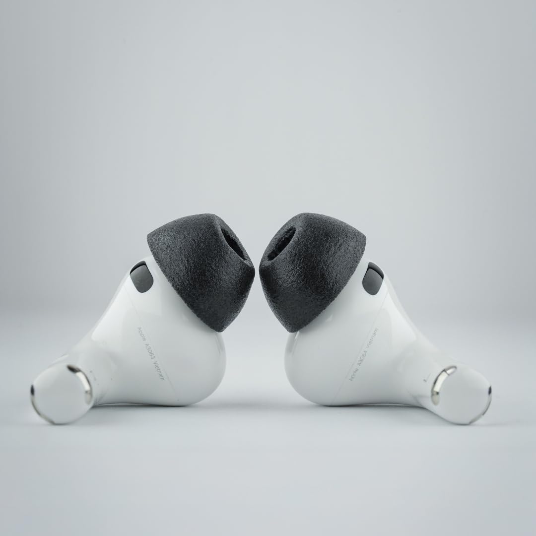 Comply TrueGrip MAX | Premium Memory Foam Replacement Eartips for Apple AirPods Pro (3 Generation) | SmartSkin Technology | Superior Noise Isolation | Black, Large (1 Pair)