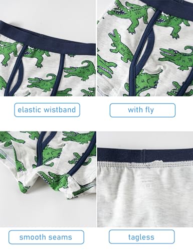 Kiench Boys Underwear Cotton Boxer Briefs Tagless Pack of 54