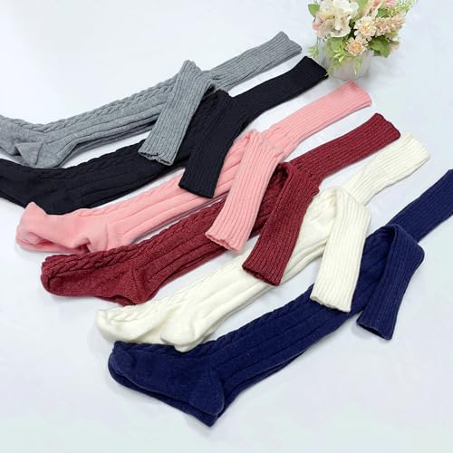 Women's Knit Thigh High Socks Extra Long Fall Winter Leg Warmers Over Knee High Boot Socks4