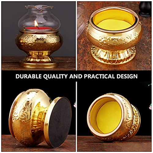 WINOMO Suporte Da Lâmpada de Ghee Butterlamp Titular Titular da Luz Do Chá Tibetano Budista Zen Cast