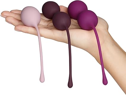Amaysin - Juego de bolas de entrenamiento triples para el suelo pélvico, para principiantes, bolas de amor, bolas de silicona, para entrenamiento del suelo pélvico, color morado