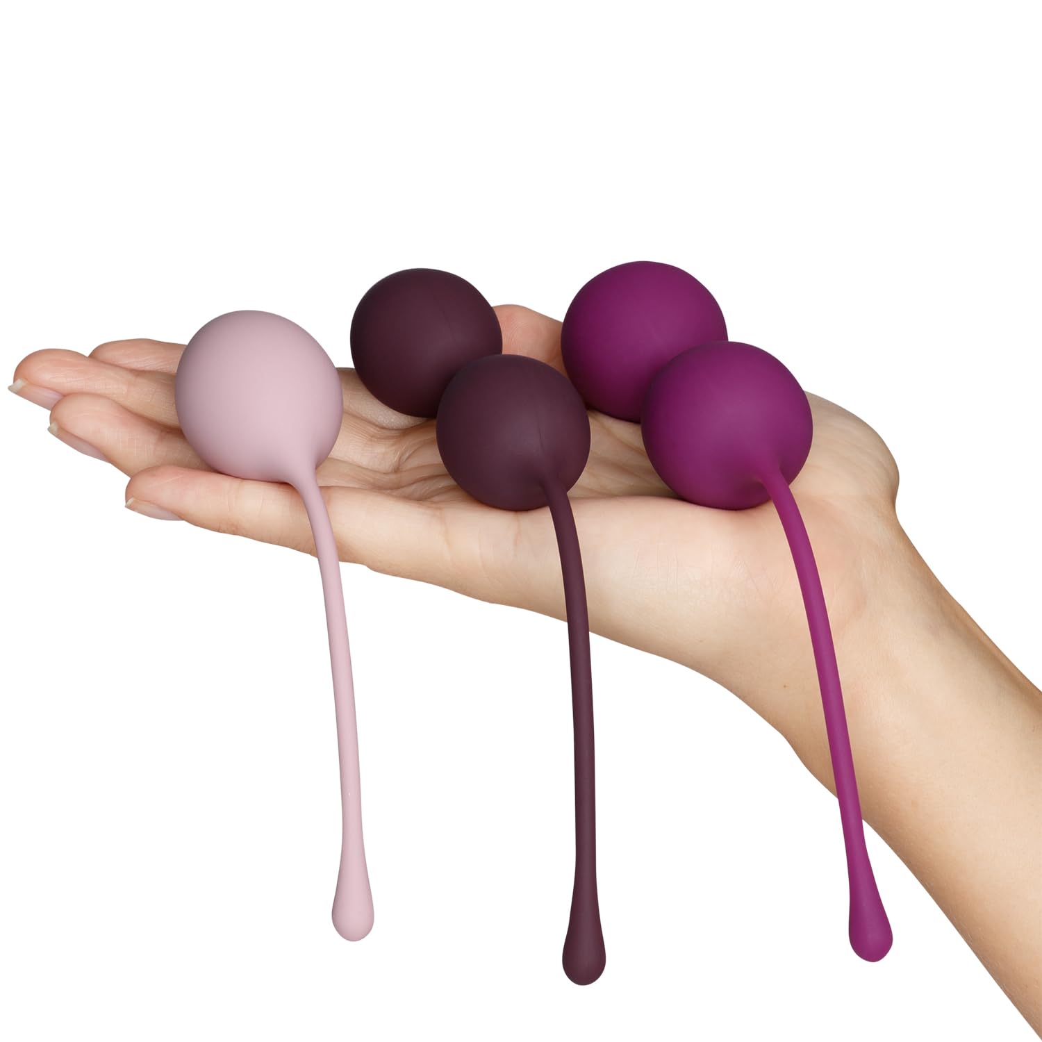 Amaysin - Bolas de amor para mujer de silicona médica, juego de entrenamiento de suelo pélvico para principiantes con 3 bolas - juguete sexual para entrenamiento del suelo pélvico - cono