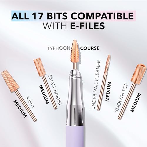 Embout or rose Kiara Sky pour perceuse à ongles E-Lime 5 en 1 grain fin à gros