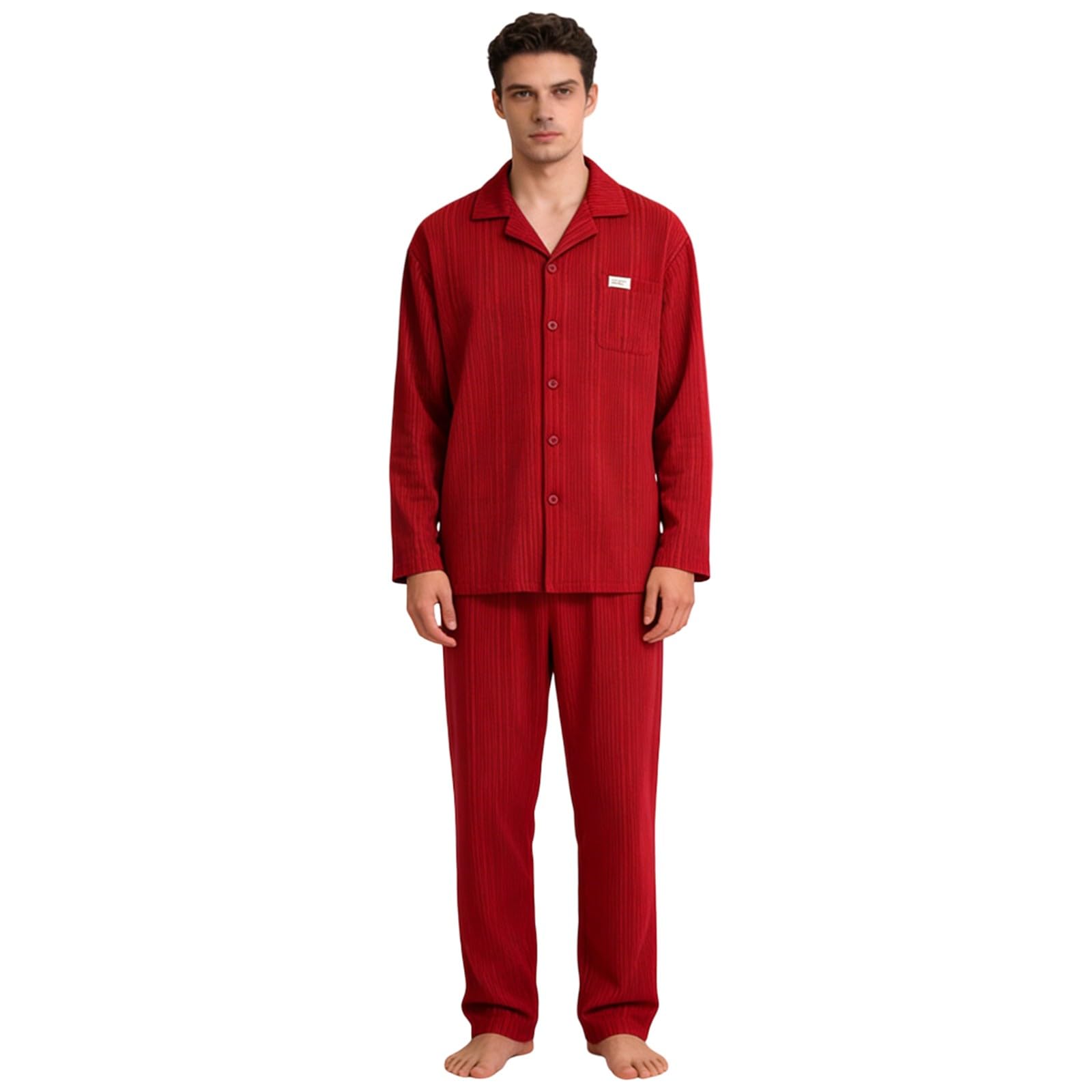 Ropa acogedora de dos piezas y pijama cómodo para dormir de algodón ligero 5
