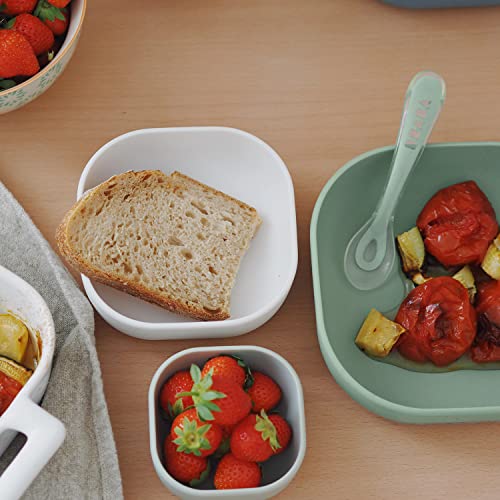BEABA, Set of 3 Stackable Silicone Bowls, Baby Meal Set, Childrens Silicone Dinnerware Set, Nestable, Evolutive, Ergonomic - Image 4