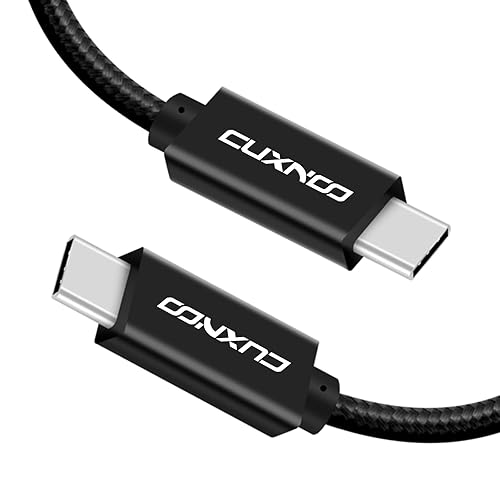 Cable de video USB C-C de 3 pies, cable de monitor USB tipo C 4K compatible con carga rápida de 100 W y sincronización de datos de 10 Gbps, negro