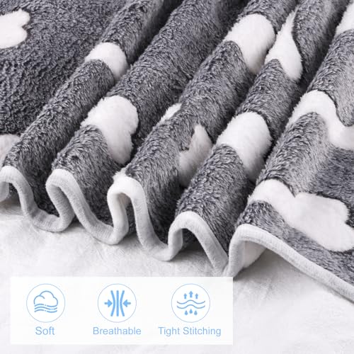 Neerow 3 Stück Hundedecke, 60 x 40 cm Katzendecke Sofa, Weich Fleece Haustier Decke Flauschig, Kuscheldecke Hunde Waschbar für Hunde, Katzen, Sofas, Autos, Betten, Transportbox