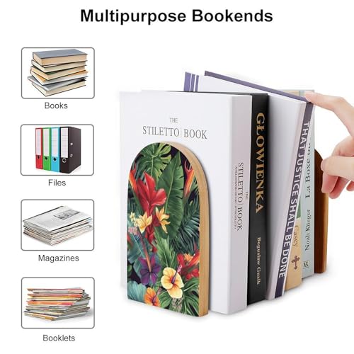 Serre-livres réglables en bois de hêtre et fer forgé pour bureau