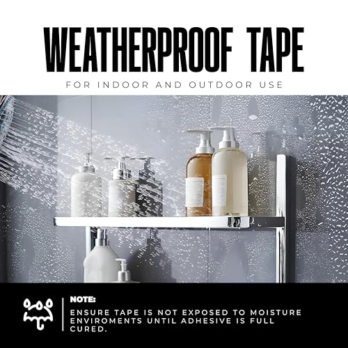 Image of Double Sided Tape - 3 /4″ x 0.1″ x 82-Foot Roll - Heavy Duty Acrylic Foam Mounting Tape - Waterproof, Gap-Filling, Vibration-Dampening Bond Holds up to 1 lb per inch