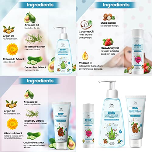 Image of TNW-The Natural Wash Baby Lip Balm, Face Cream & Body Lotion for Soft Lips and Skin | With Goodness of Natural Ingredients | Free from Harsh Chemicals