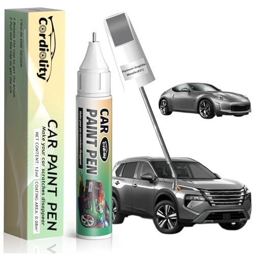 Image of K51 Platinum Graphite Metallic Touch Up Paint for Nissan, Color Accurate Car Paint Scratch Repair Pen, Quick & Easy Fix Automotive Chips and Nicks