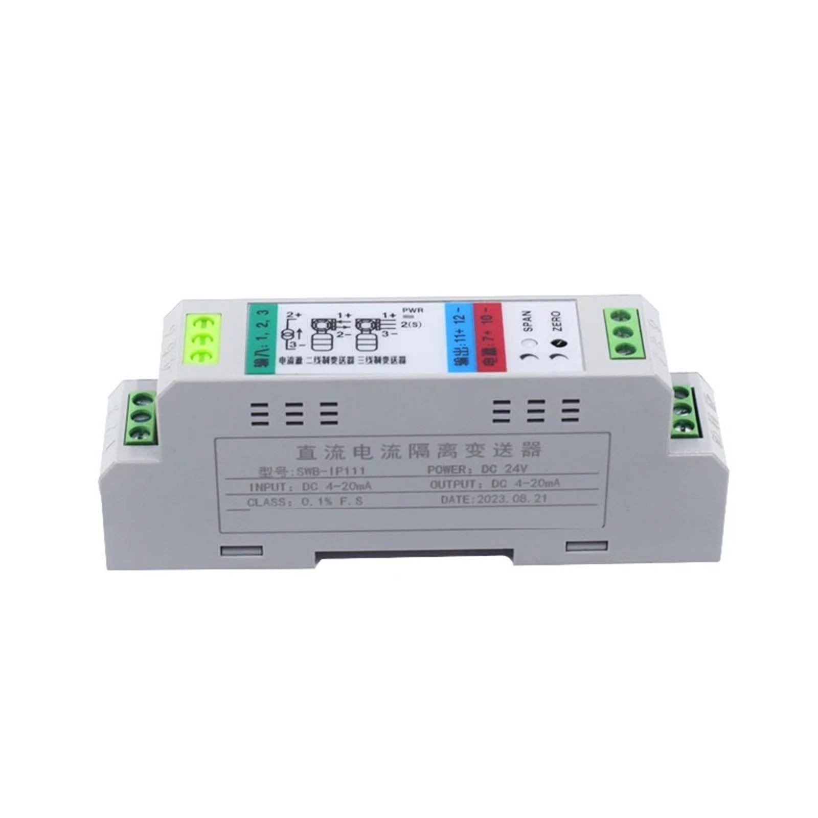 1 sztuka izolator sygnału DC rozdzielacz konwerter 4-20 mA 0-20 mA 0-75 mV 5 V 10 V prąd i napięcie inteligentny nadajnik izolacji (1 IN 1OUT, INPUT 4-20MA_OUTUT 4-20MA_DC24V)