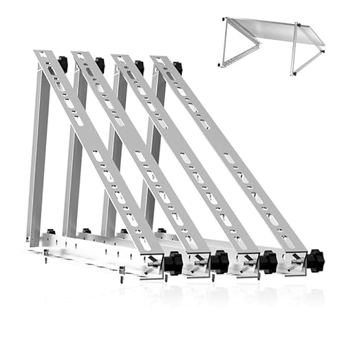 Solar Panel Mounting kit, 2 Sets 28 inch Adjustable with Foldable Tilt Legs, Suitable for 2-4pcs Solar Panel, for RV, Roof, Boat, and Off-Grid