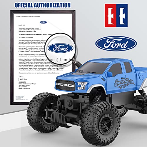 Image of DOUBLE E Ford Raptor F150 RC Truck,10.67inch Monster Truck with 4WD Power | Dual Motors & Off Road Crawler Vehicle RC Car for Kids 6-12, Birthday Gift for Boys