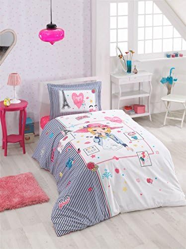 Astrea Textiles Duvet Cover Sets Single Twin Size Bed Blanket/Conforter/Quilt/Duvet Cover Set - 100% Cotton - Multi Colour Printed 3 Pieces Fitted Sheet (Puka)