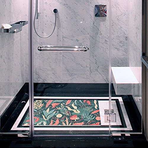 Tapis de bain antidérapant senior et enfant avec trous de drainage