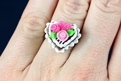 Miniblings Gingerbread Heart Ring Cake Oktoberfest Wiesn Rose