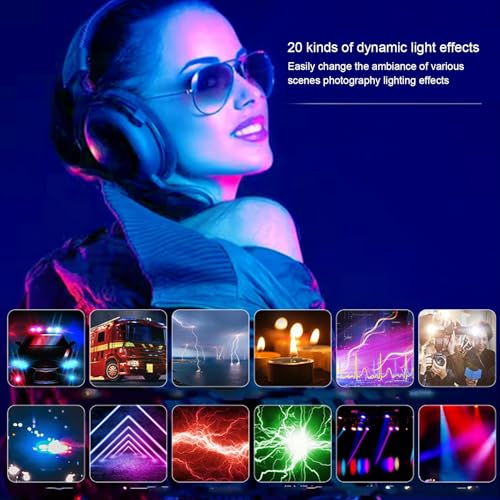 Luz de vídeo RGB portátil y compacta con efectos de iluminación dinámicos para streaming 2