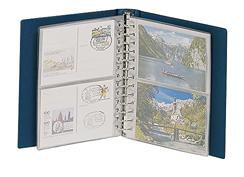 Album pour Cartes Postales LINDNER Classic Bleu : Rangement de Collection