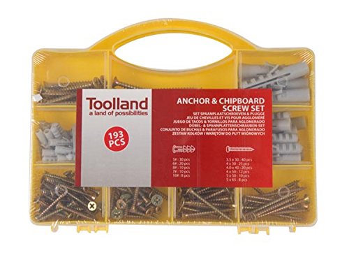 Toolland HAS10 193pieza(s) Kit de - Tornillo (Kit de Tornillos, Metal, Cabeza Redonda, 193 Pieza(s))