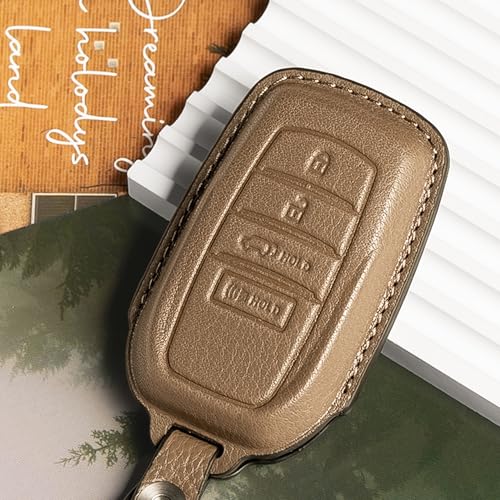 Image of for Toyota Key Fob Cover Leather car Key case fits 2027 2026 2025 2024 Grand Highlander Camry Crown Signia Highlander Venza Land Cruiser Accessories