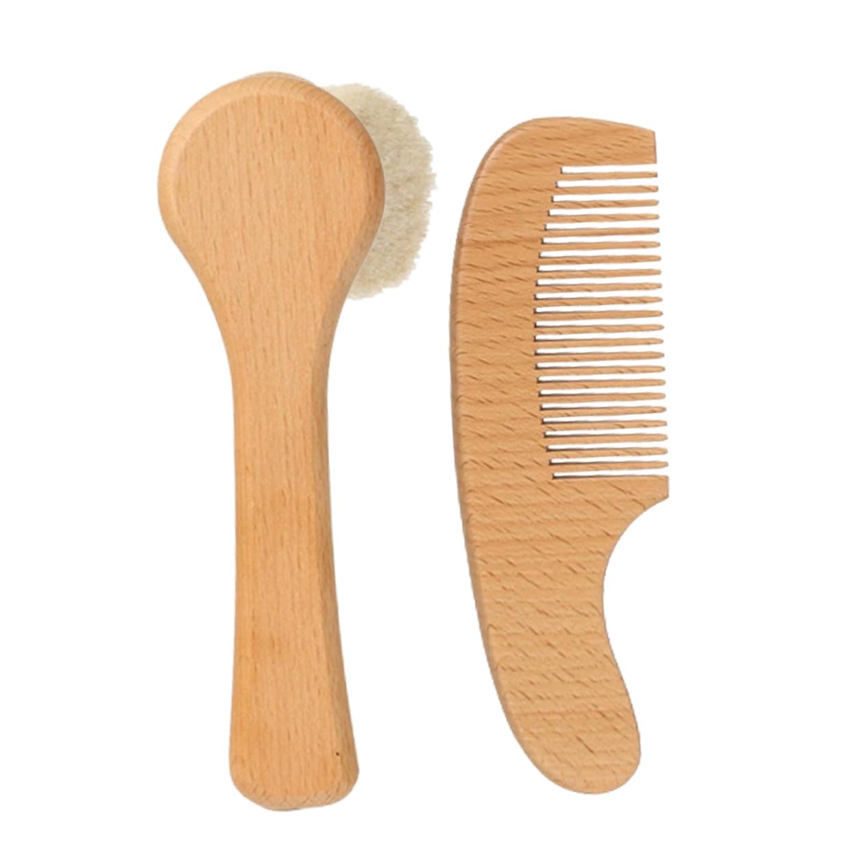 Beatifufu Infant Care Kit Soft Bristle Brush Comb Baby Grooming Tools Portable Bath Brush Set