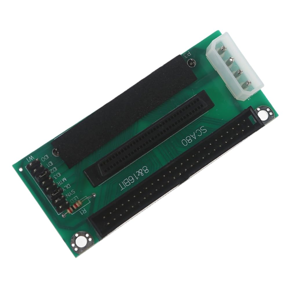 Joselin Scheda Adattatore per Trasmissione Dati SCSI 80-Pin 68-Pin 50-Pin per Mini PC