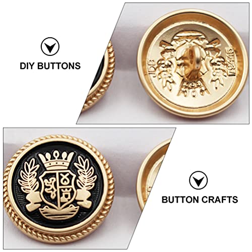 EXCEART 16Pcs Antique Metal Botão Botões Roupas Blazer Retro Botão de Costura Botão de Metal Em Form