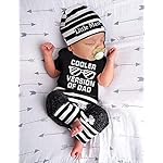Fommy Newborn Baby Boy Clothes New to The Crew Letter Print Romper+ Pants+Hat 3PCS Outfit - Image 2