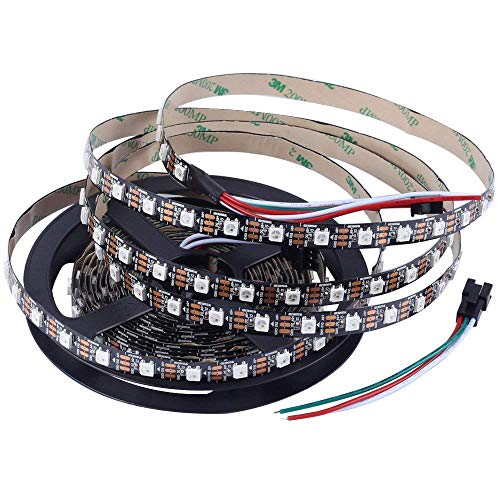 Image of Ws2812B Rgb Individually Addressable Pixel Led Strip - 1M (3.3Ft) - 60 Leds /M - Diy Projects, Home Decoration, Lighting Effects - 1 meter, Aluminium, Multicolor