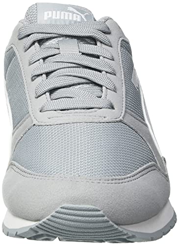 Tênis St Runner V2 Mesh Jr, Puma, Criança-Unissex, Cinza/Branco/Rosa, 34